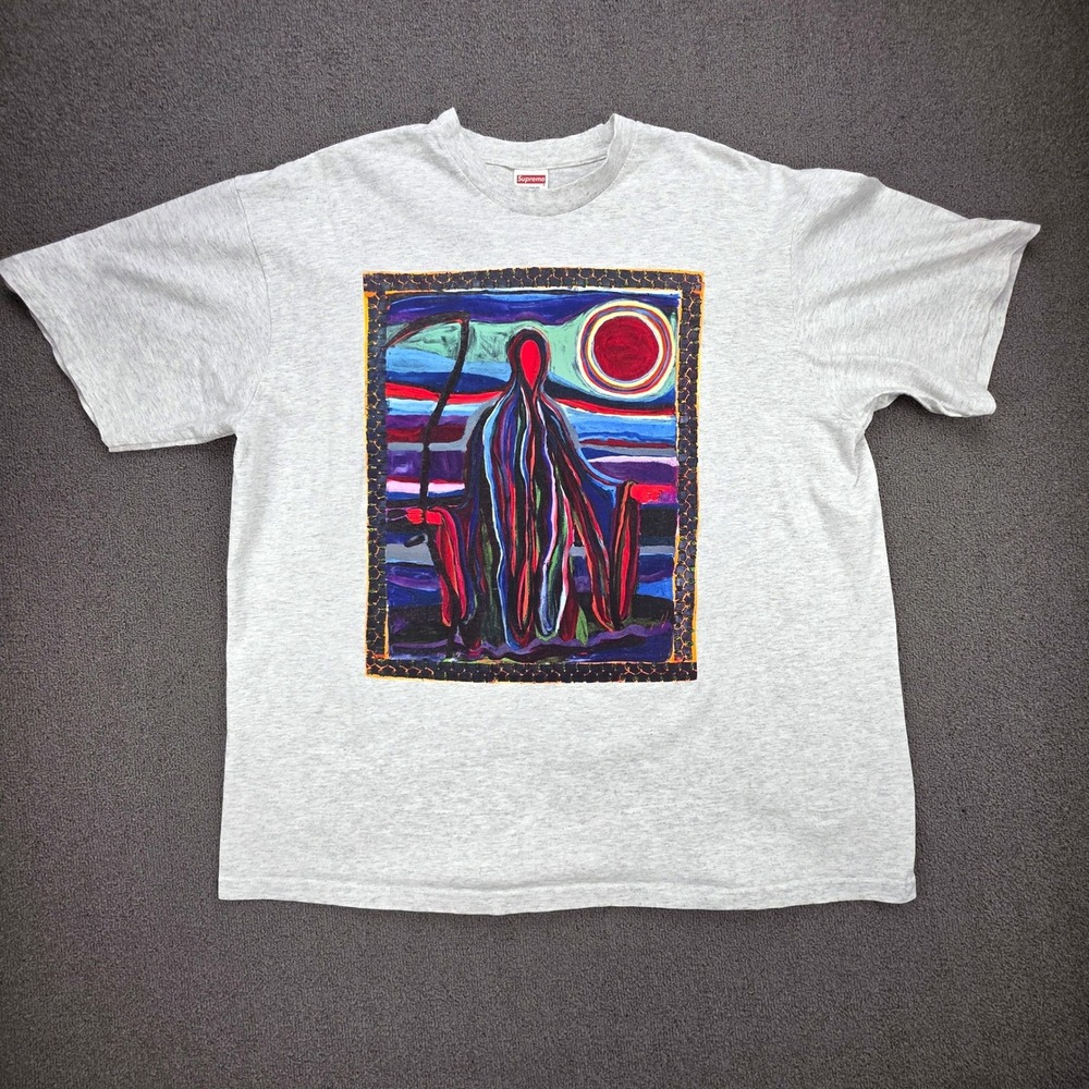 Supreme Reaper Josh Smith T-Shirt Mens Grey Art Graphic SS19 XL